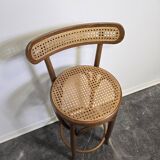 Bentwood Bar Stool with Cane Seat & Back