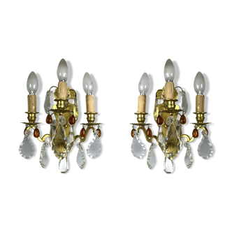 Pair of bronze appliques