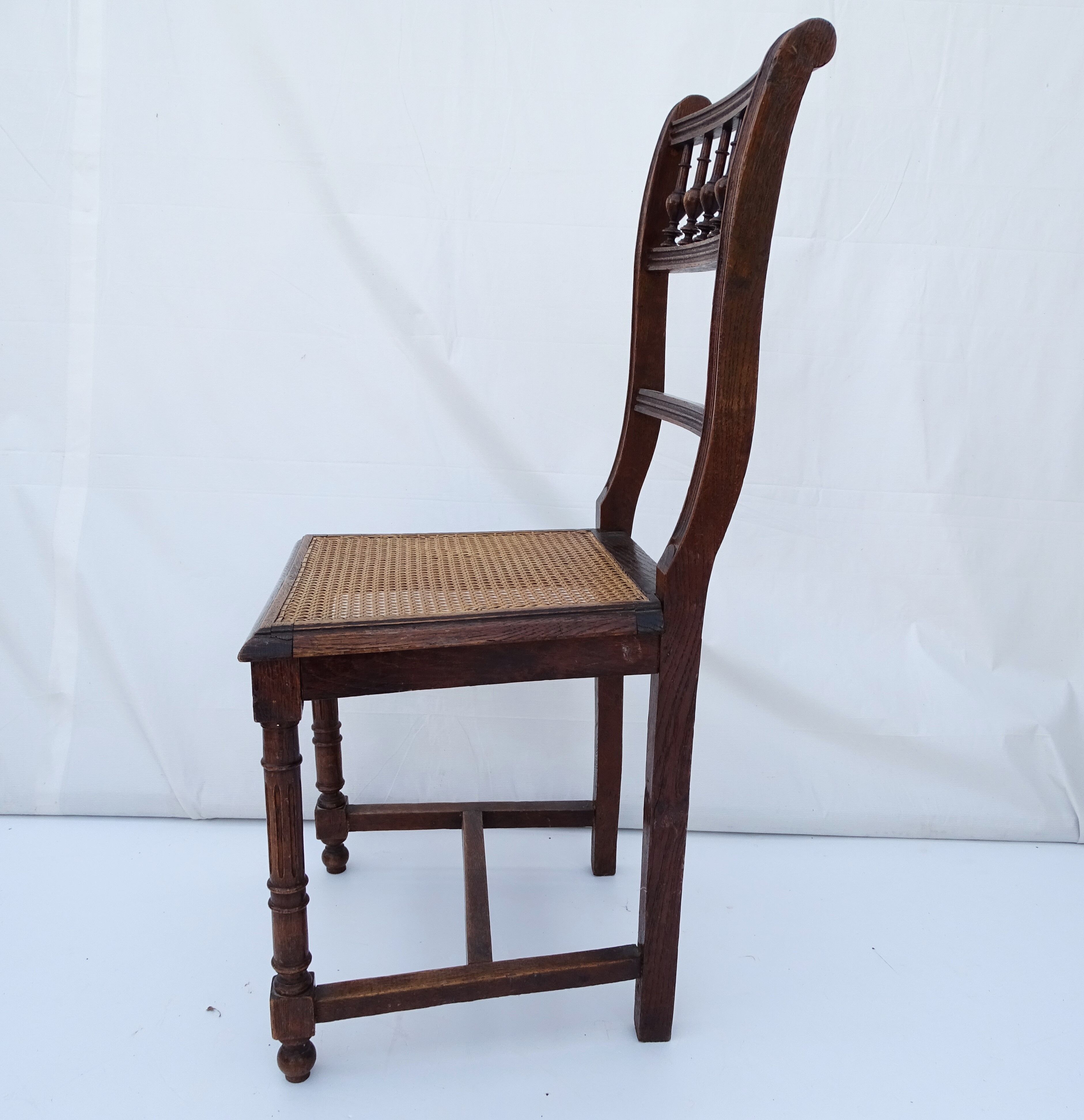 Set of 6 canned chairs