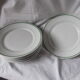 Lot de 6 assiettes blanche et verte