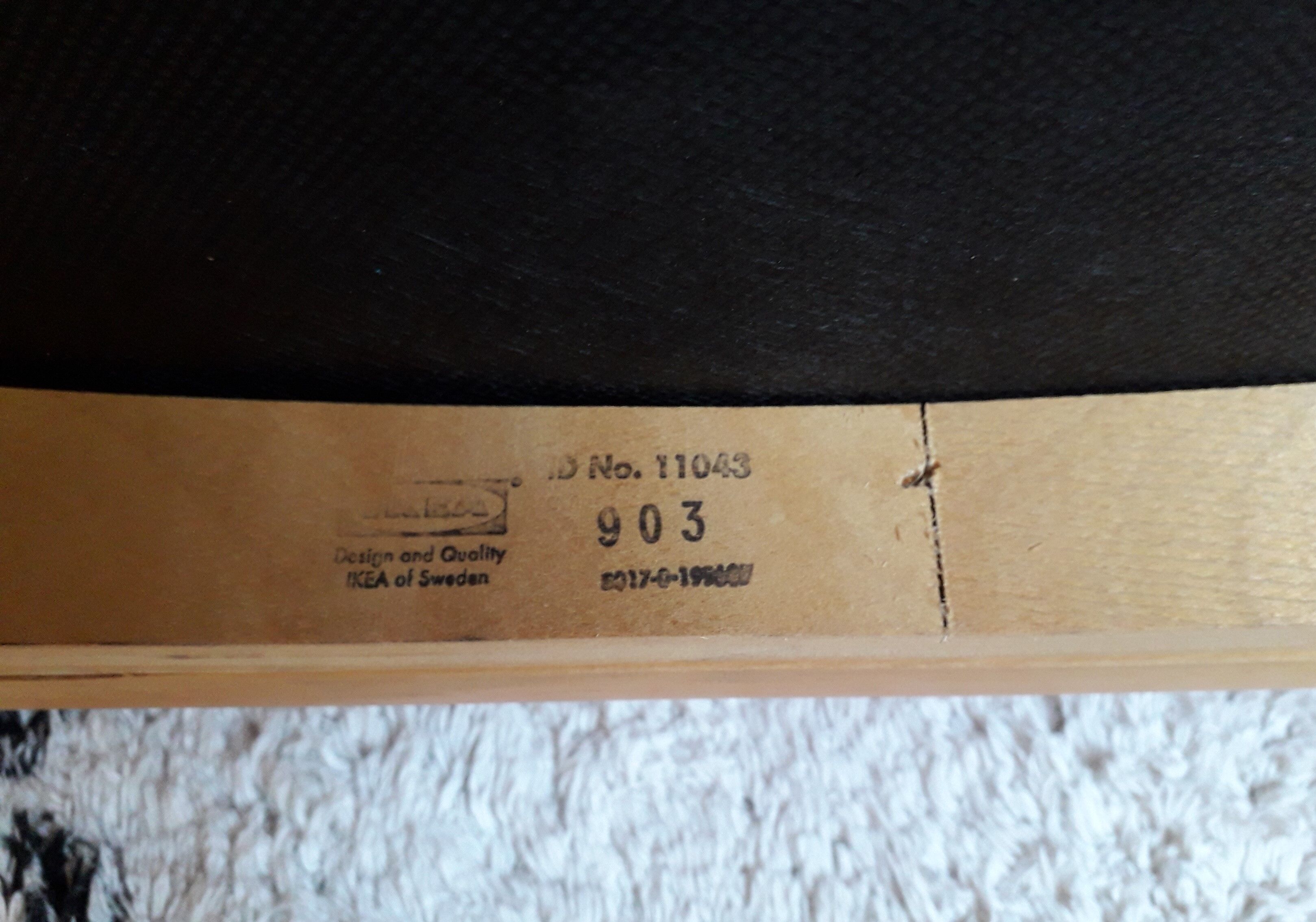 Pair of wooden Ikea armchairs