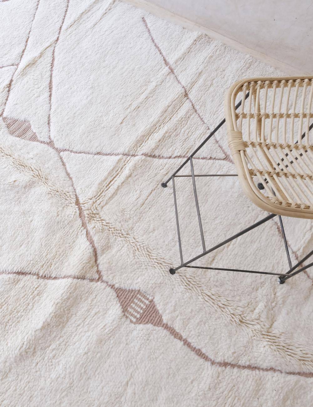 Tapis Beni Ouarain blanc