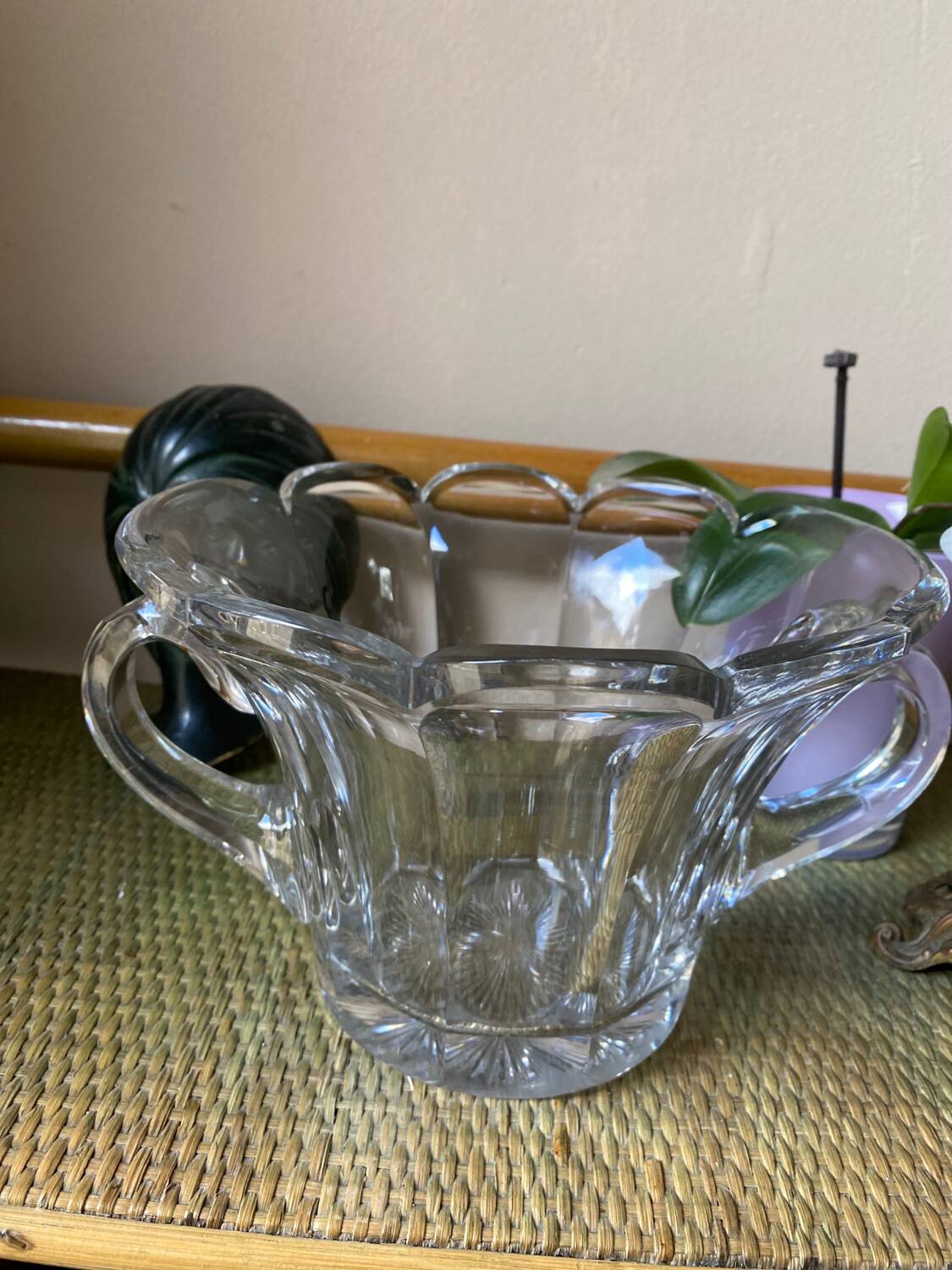 Molded pressed glass cup