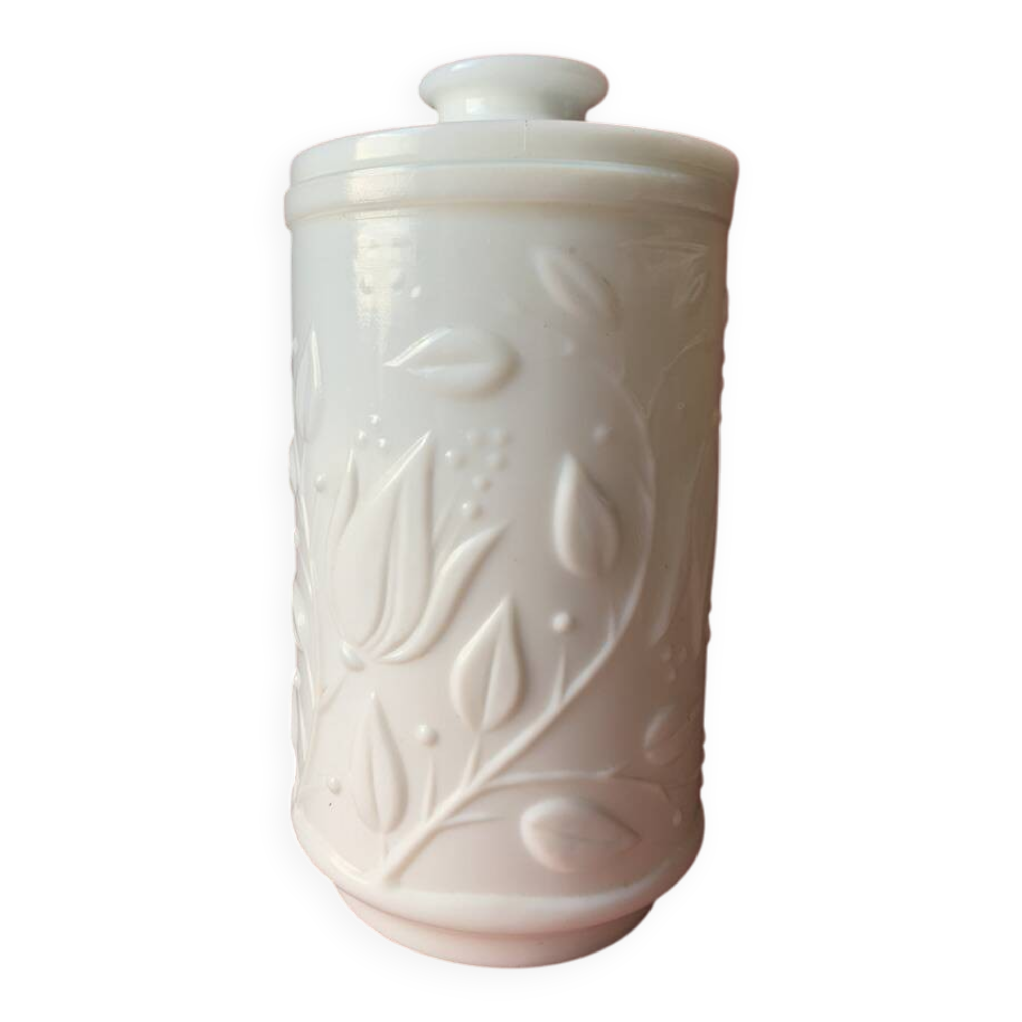 Pot opaline blanc