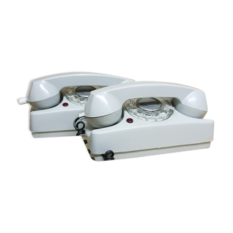 Pair of slimline dial phones
