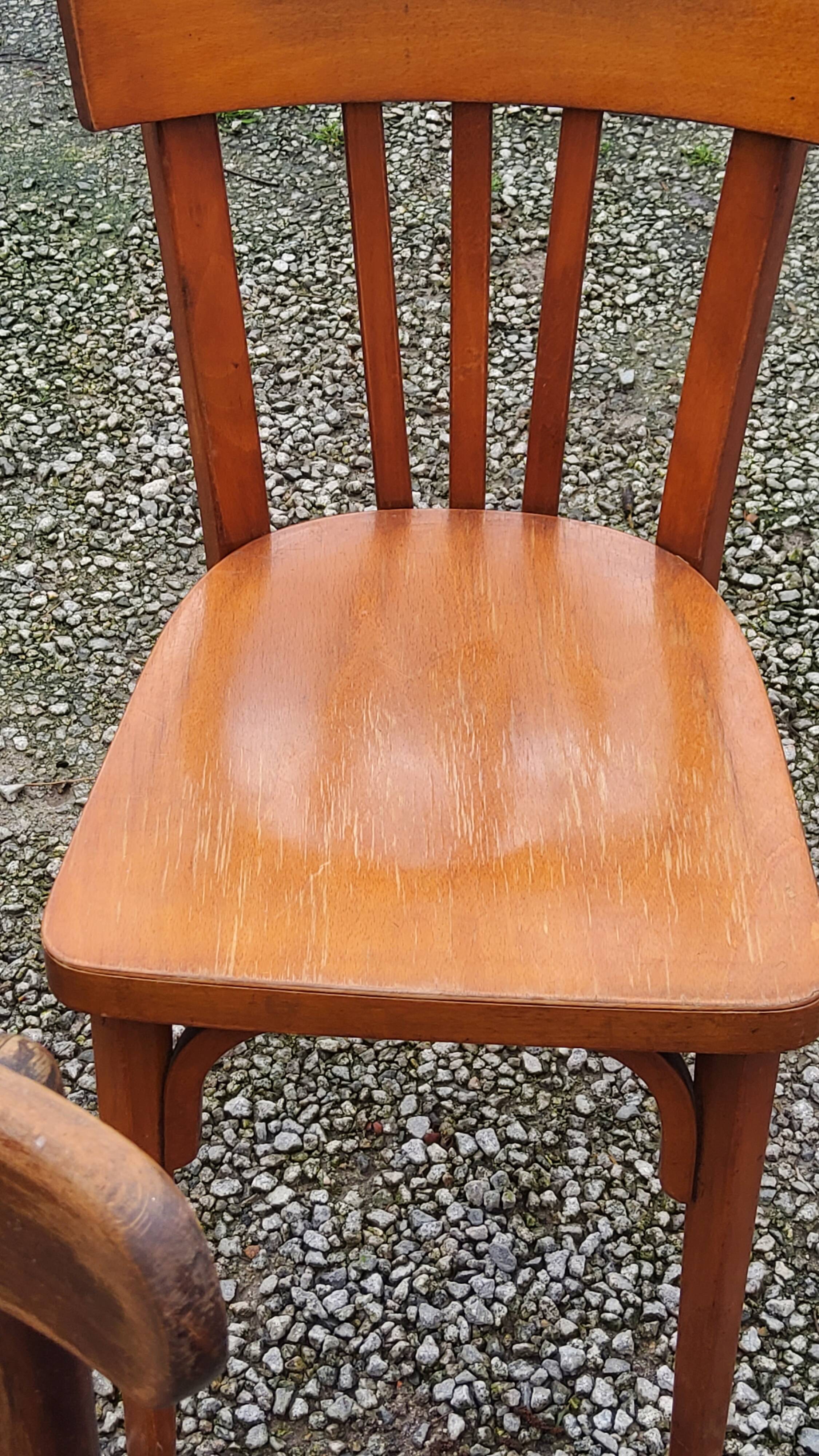 Set of 6 old bistro chairs Baumann and others
