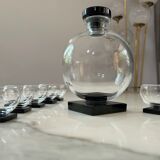 Art Deco liqueur service with a decanter and 6 glasses, in the style of Willem Jacob Rozendaal, Netherlands 1930s.