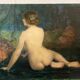 Huile sur toile, nu féminin XIXeme