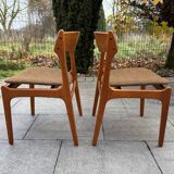 4 Scandinavian chairs by Erick Buch for Oddense, Denmark 1960