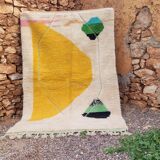 Handmade natural Berber rug 2.5x1.5 m