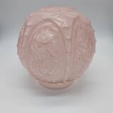 Globe lustre art déco rose