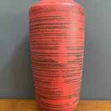 Large ceramic red vase by Scheurich Germany model 517-45