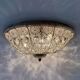 Large crystal Banci Italy ceiling lamp, 1960s