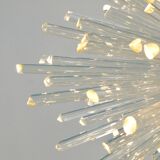 Lustre Bakalowits Miracle Sputnik en laiton avec tiges en verre cristal, années 1960