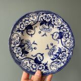 Series of 9 Creil Montereau plates, Flora model