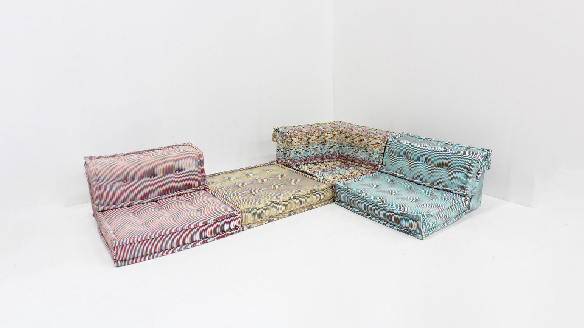 Roche Bobois Mah Jong modular sofa Missoni fabric design by Hans Hopfer
