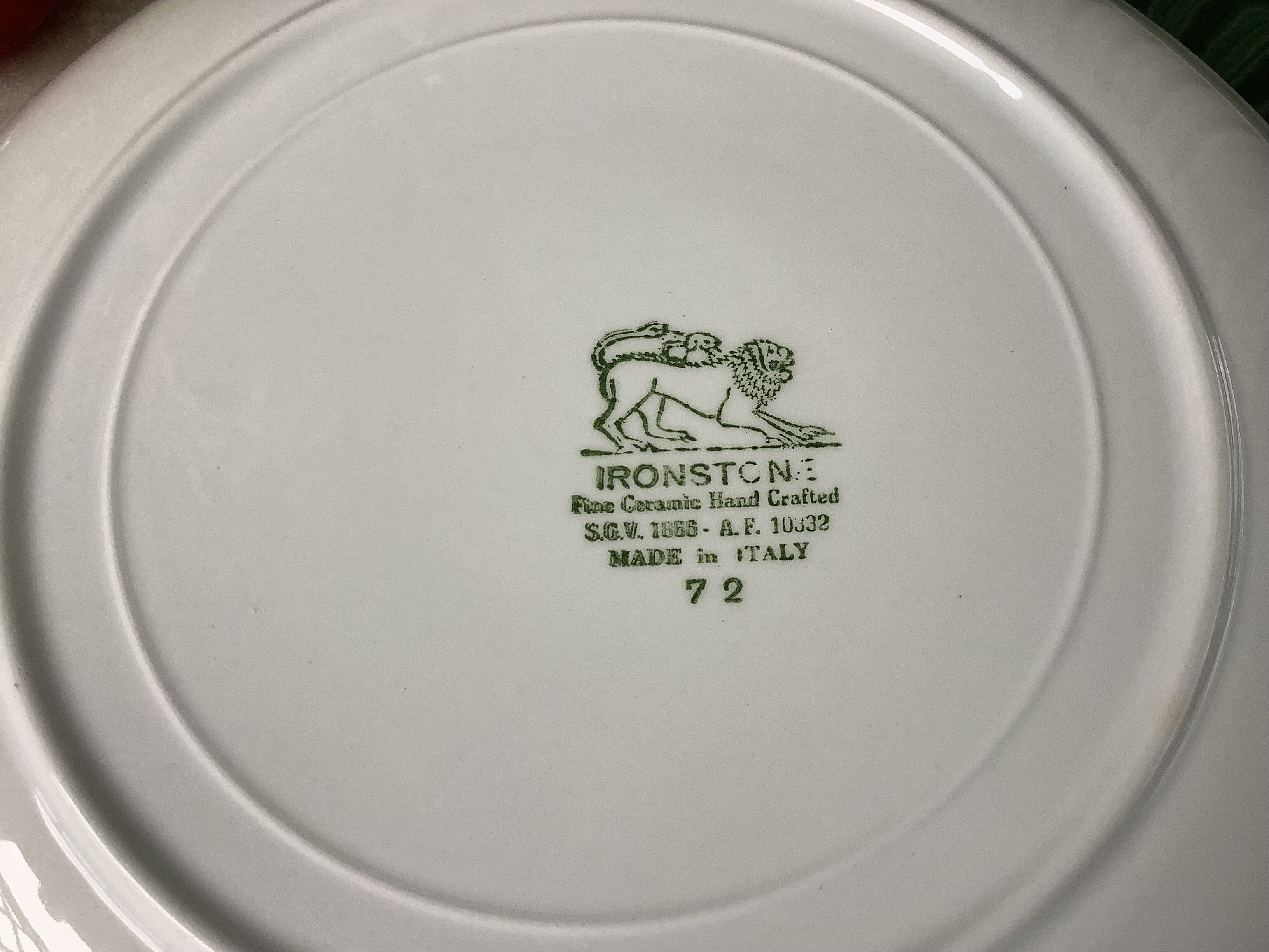Ironstone SGV plates - Hand Crafted - Made in Italy