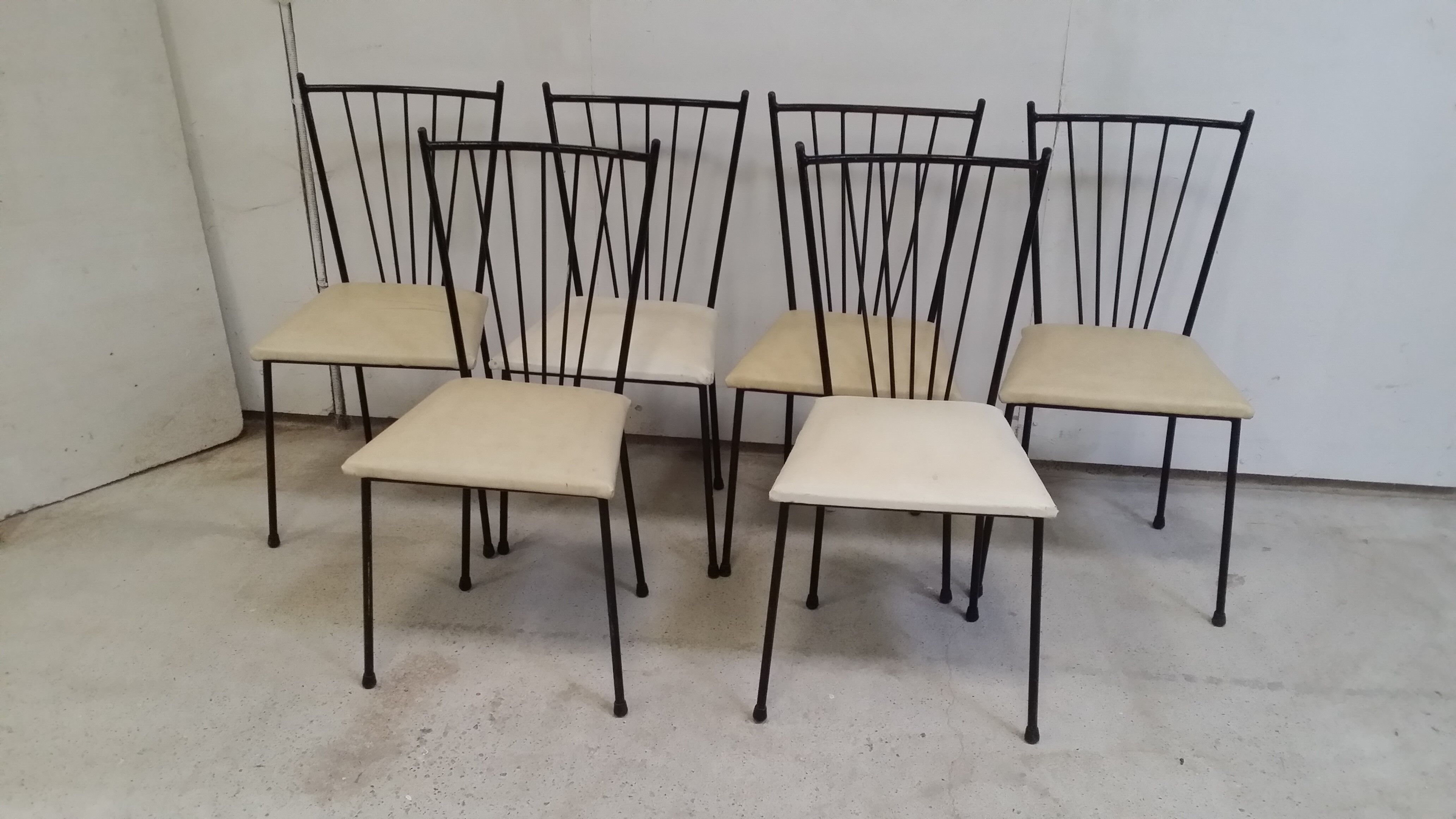 6 Colette Gueden chairs 1950