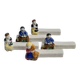 Five porcelain knife holders signed "Le Merzer", 6 cm