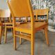 Lot de 6 chaises de théâtre en bois blond