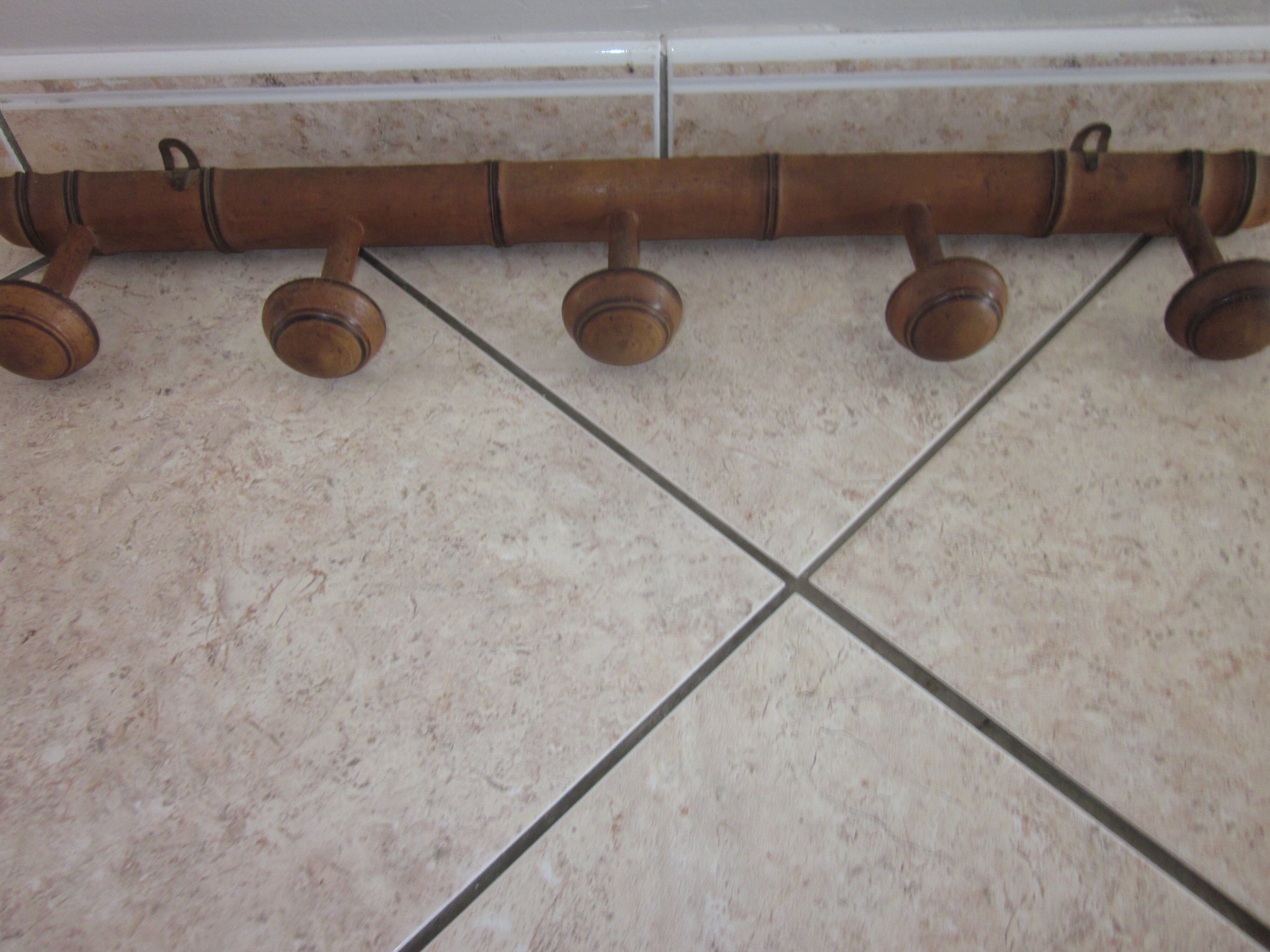 Old coat rack in turned wood
