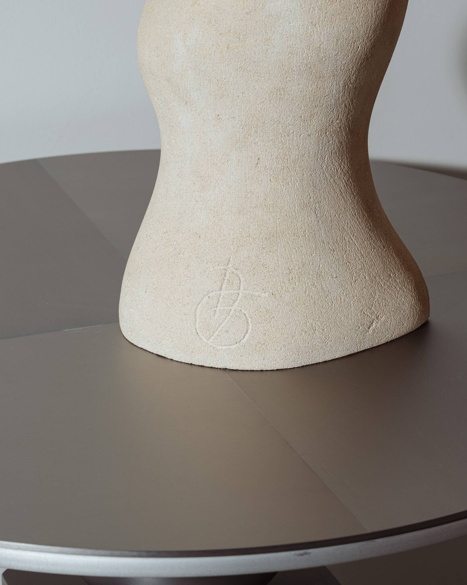 Travertine stone sculpture, Albert Tormos, 1980s