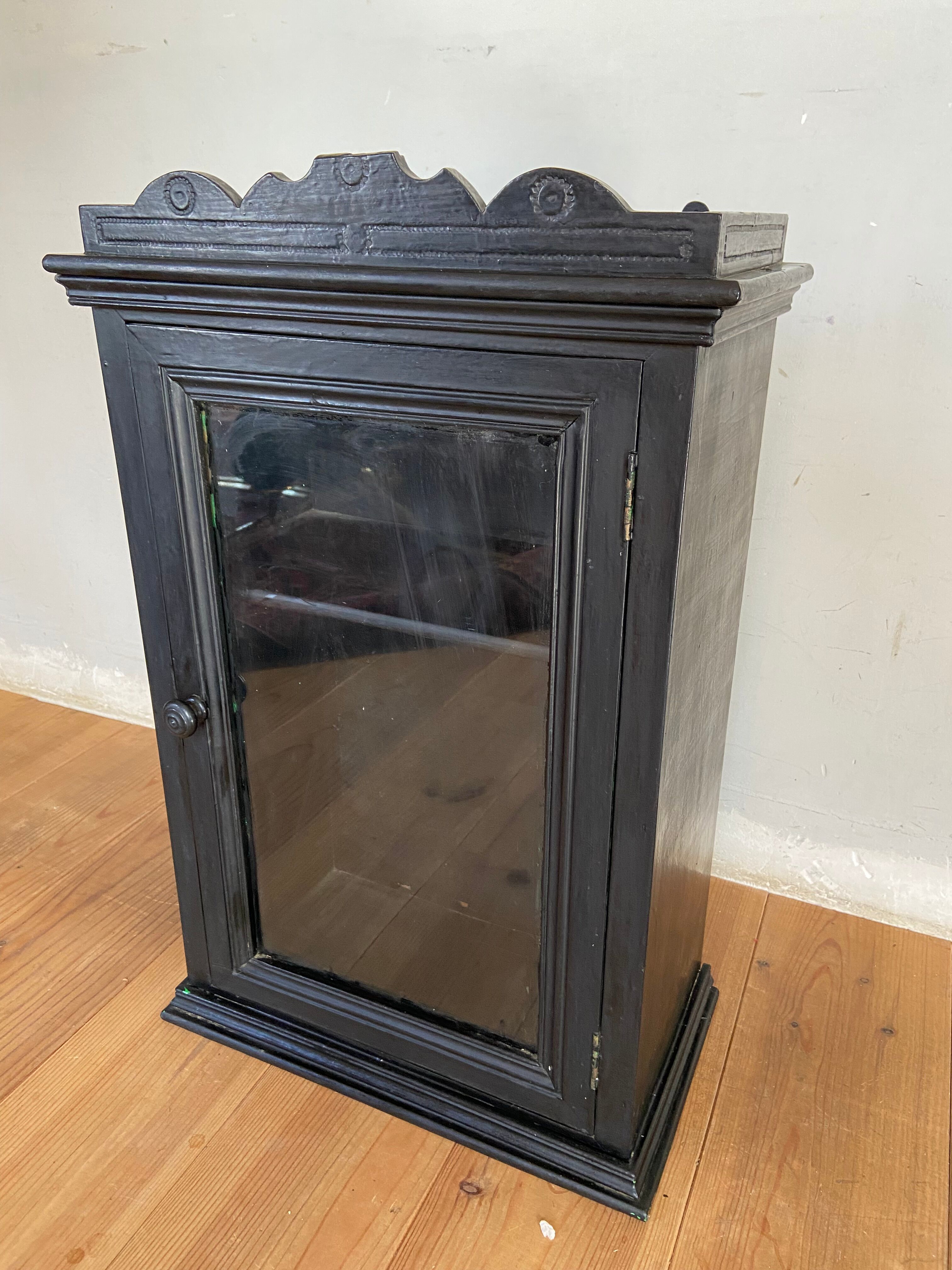 Black antique medicine cabinet