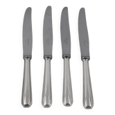 Christofle America, Art Deco, 4 silver-plated table knives, excellent condition.