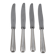 Christofle America, Art Deco, 4 silver-plated table knives, excellent condition.