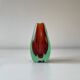 Murano Vase Sommerso Flavio Poli – Green and red – Italy, 1950s-1960s
