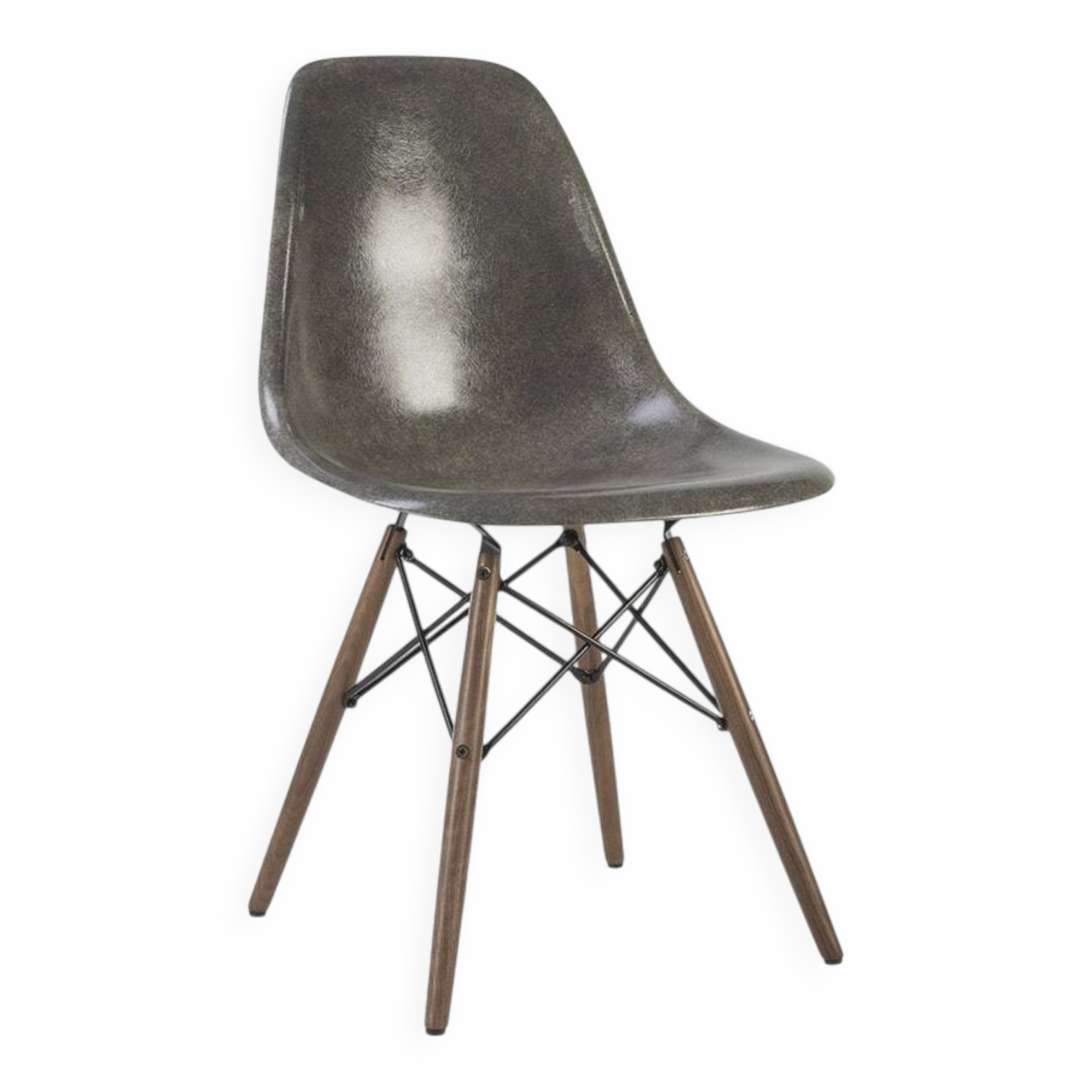 Elephant Grey Herman Miller Original Eames DSW Dining Shell Chair