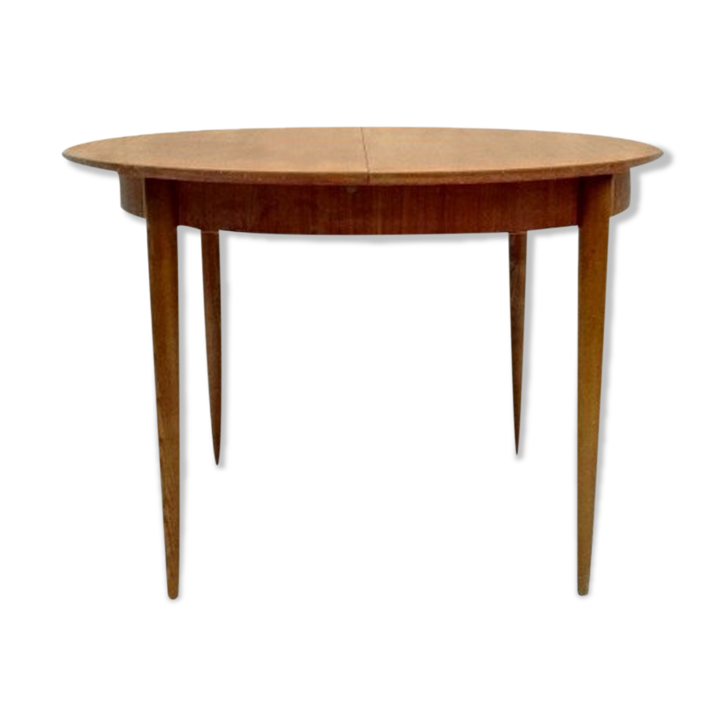 Vintage Scandinavian teak dining round table 60s