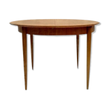 Vintage Scandinavian teak dining round table 60s