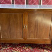 Solid wood buffet Louis XVI style with veined white marble