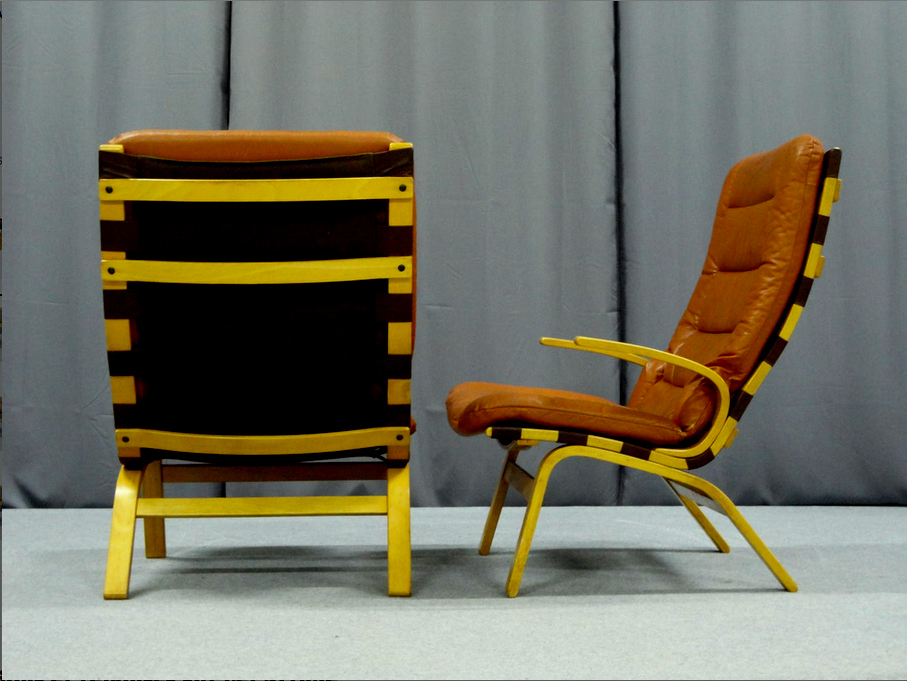 Pair of armchairs leather 1970