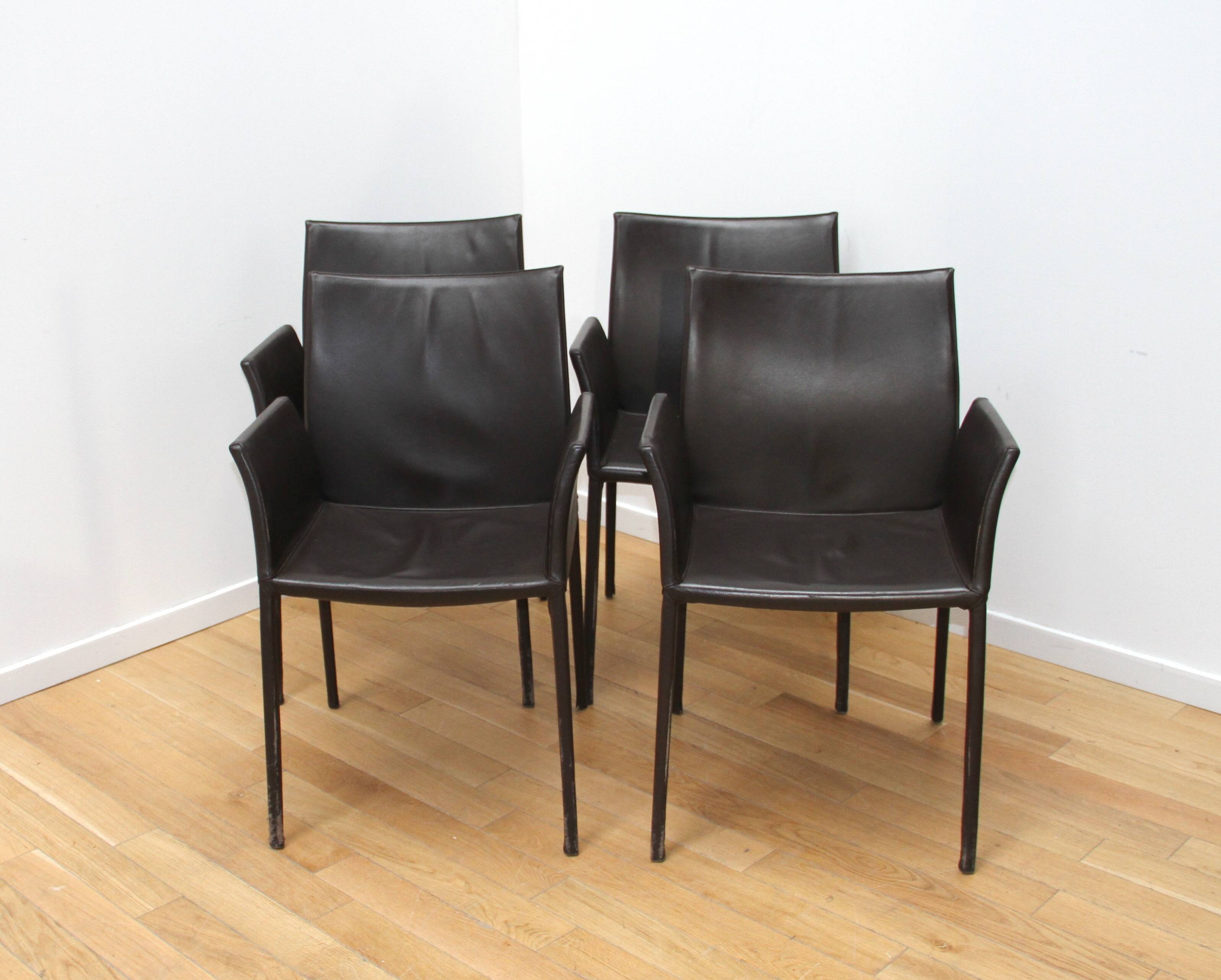 Set of 4 Léa chairs, Zanotta