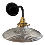 Holophane glass wall light