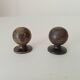 Pair of antique bronze furniture handles.