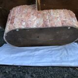 Vintage asymmetrical design coffee table in Mactan travertine stones by Magnussen ponte.