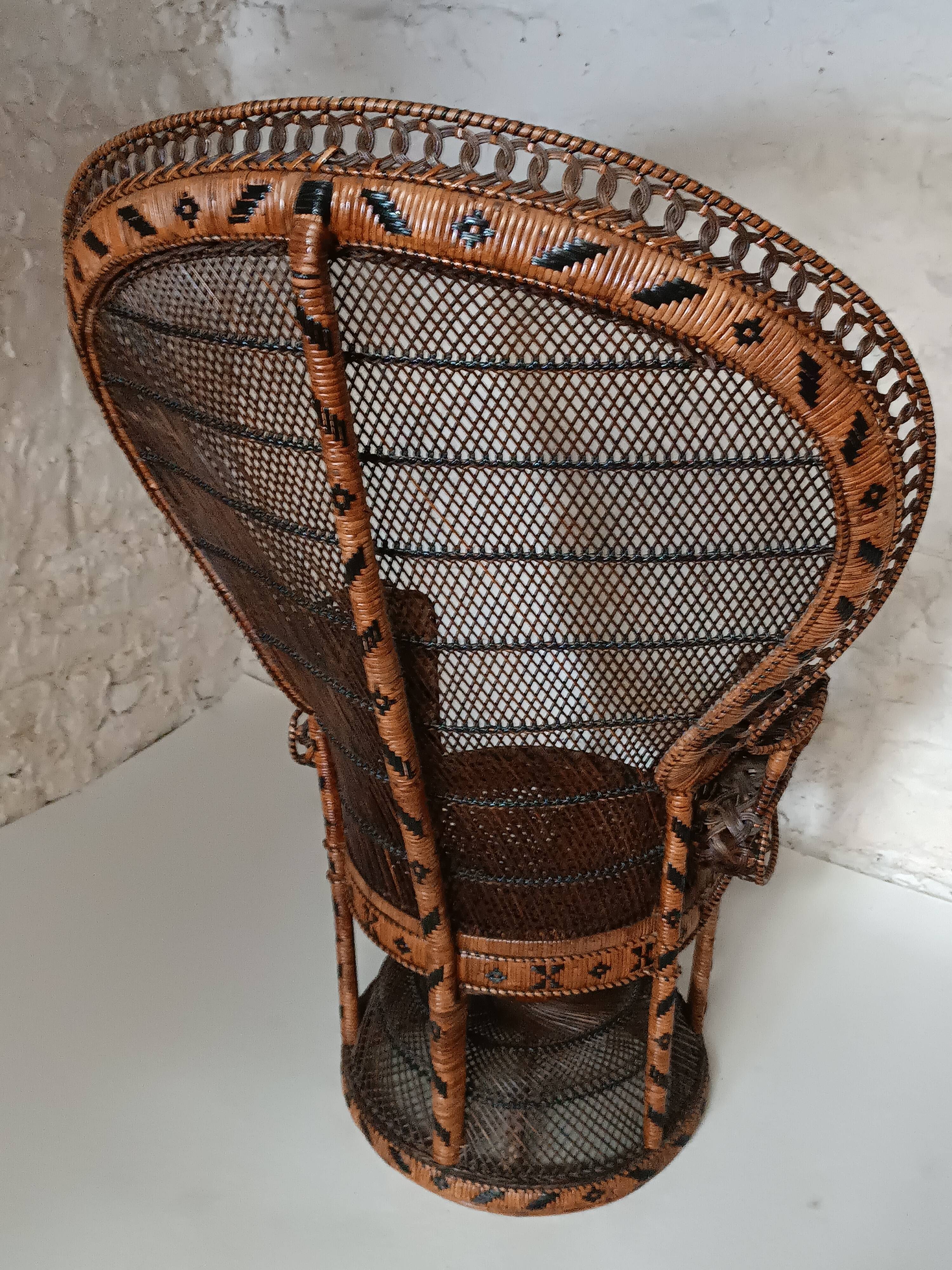 Emmanuelle rattan armchair Kok Maison 1970