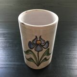 Vase signed iris decor
