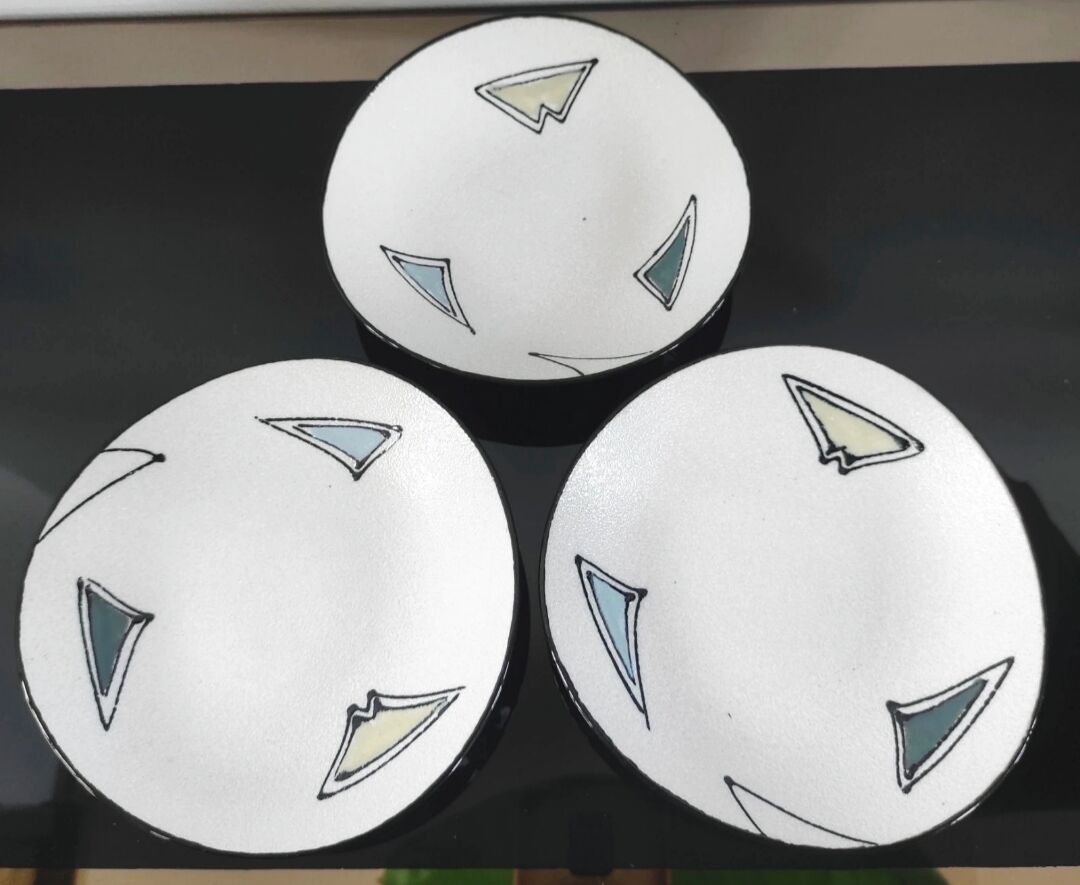 Set of 3 vintage Italian bowls - 1950s/60s design