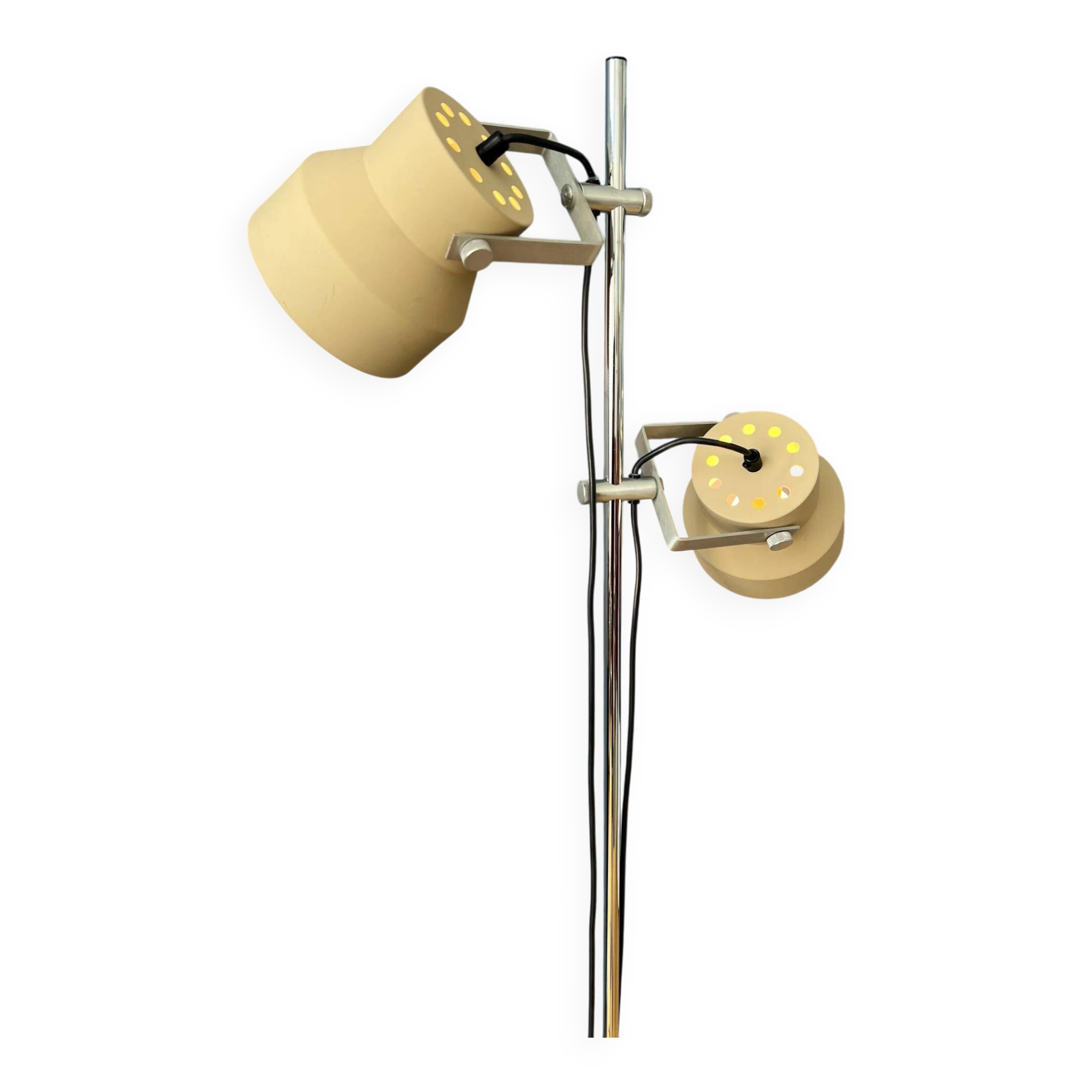 Lampadaire beige Dijkstra de style Space Age du milieu du siècle