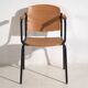 Industrial style chairs with armrests (circa 1950). Set of 2 pieces