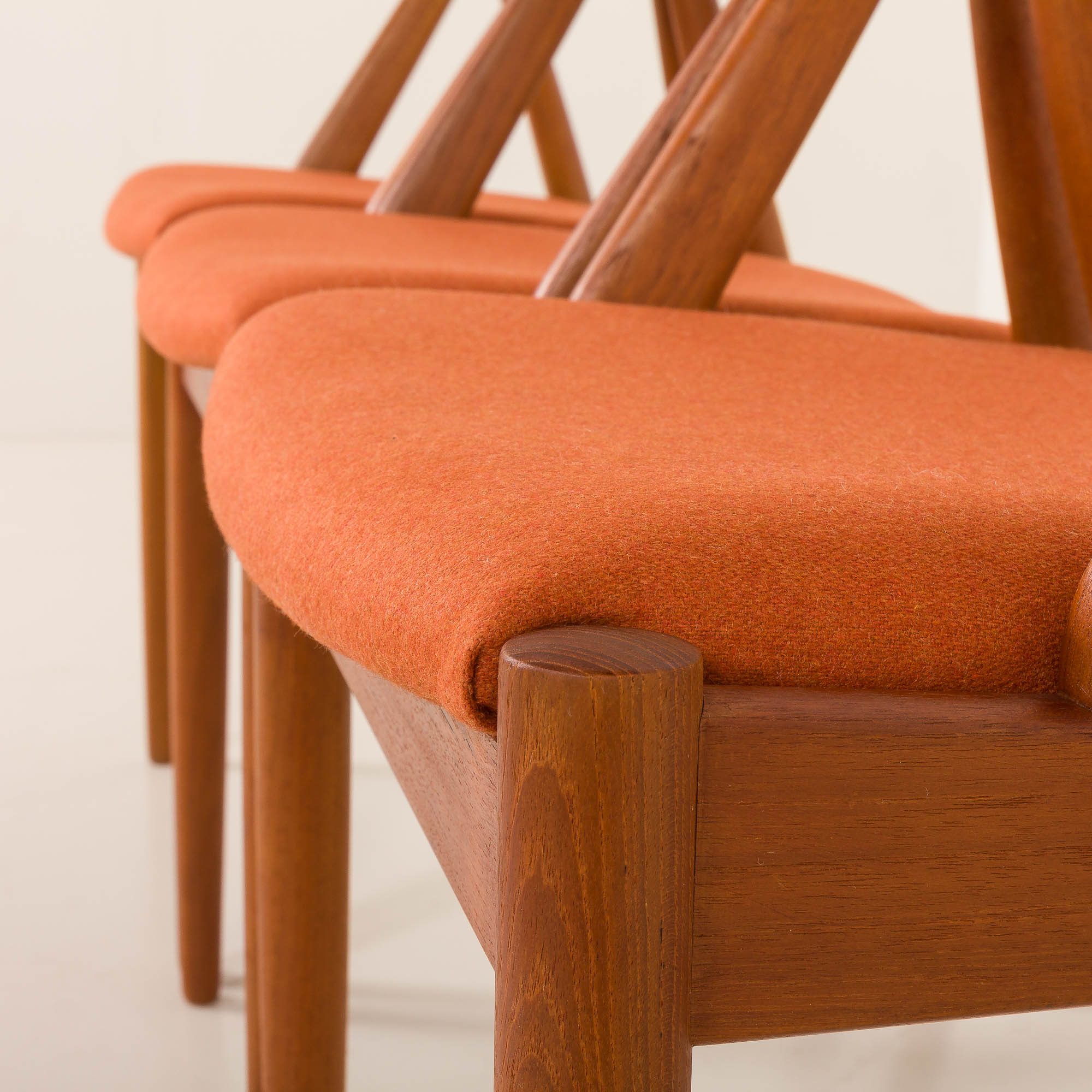 Kai Kristiansen chairs model 31, set of 3, Denmark 1960s