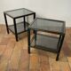 Paire de tables d’appoint vintage 70 Pierre Vandel