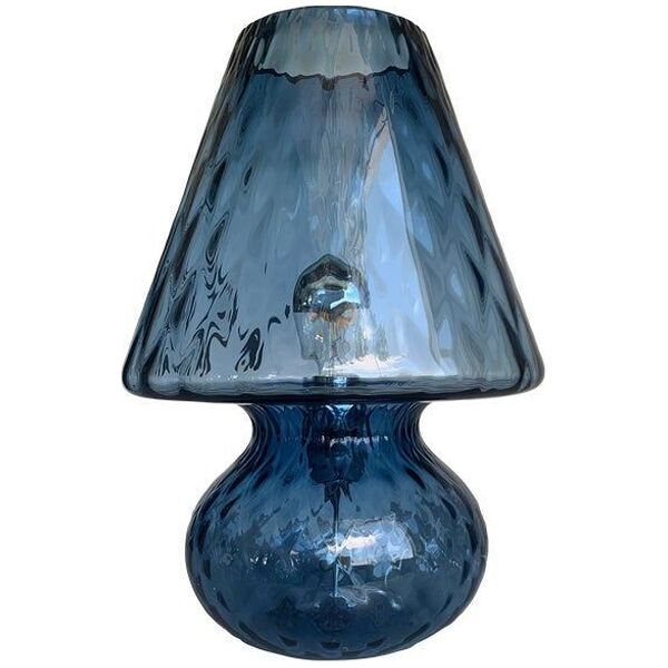 Murano style blue glass with “Ballotton” lamp