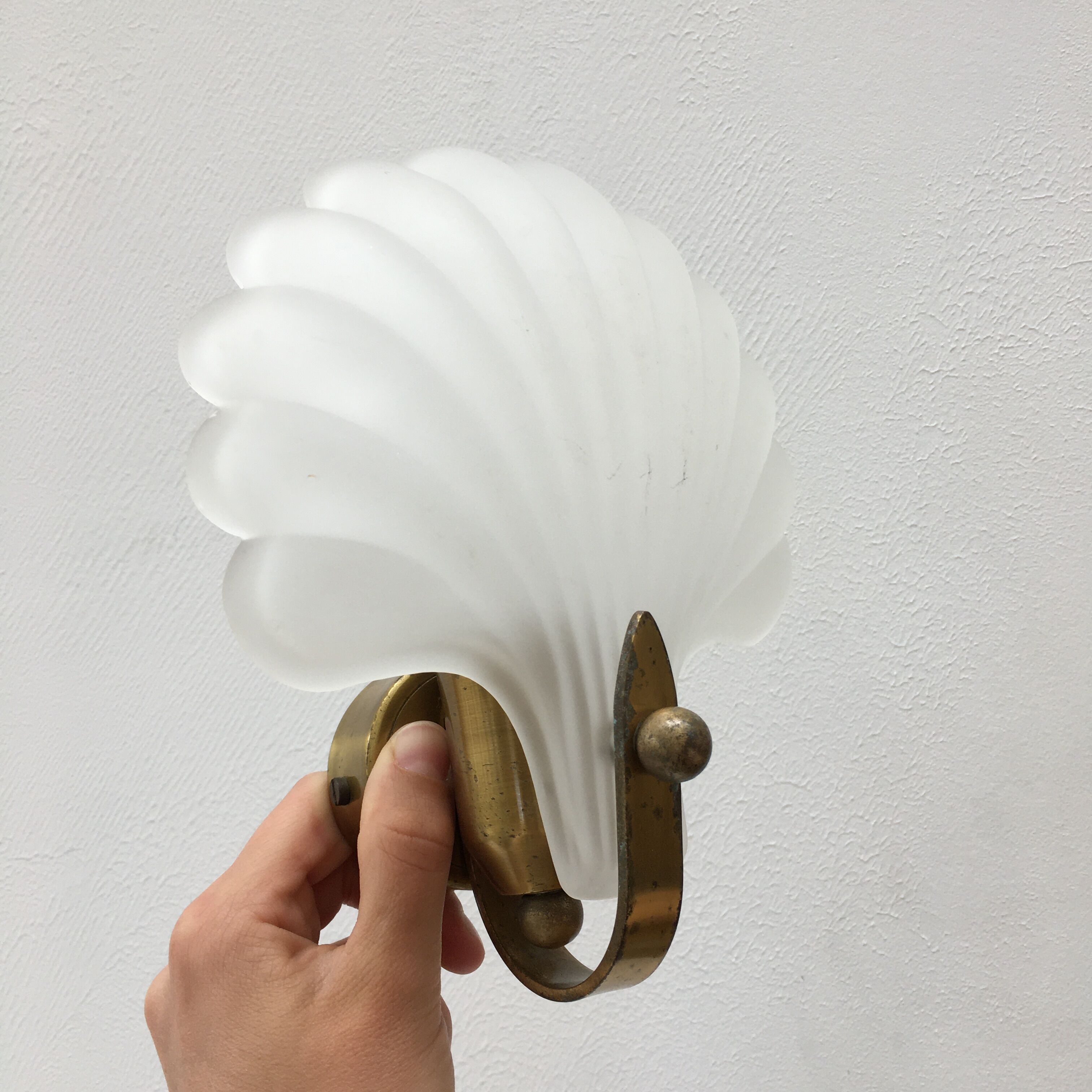 Shell wall lamp 70s Deknudt