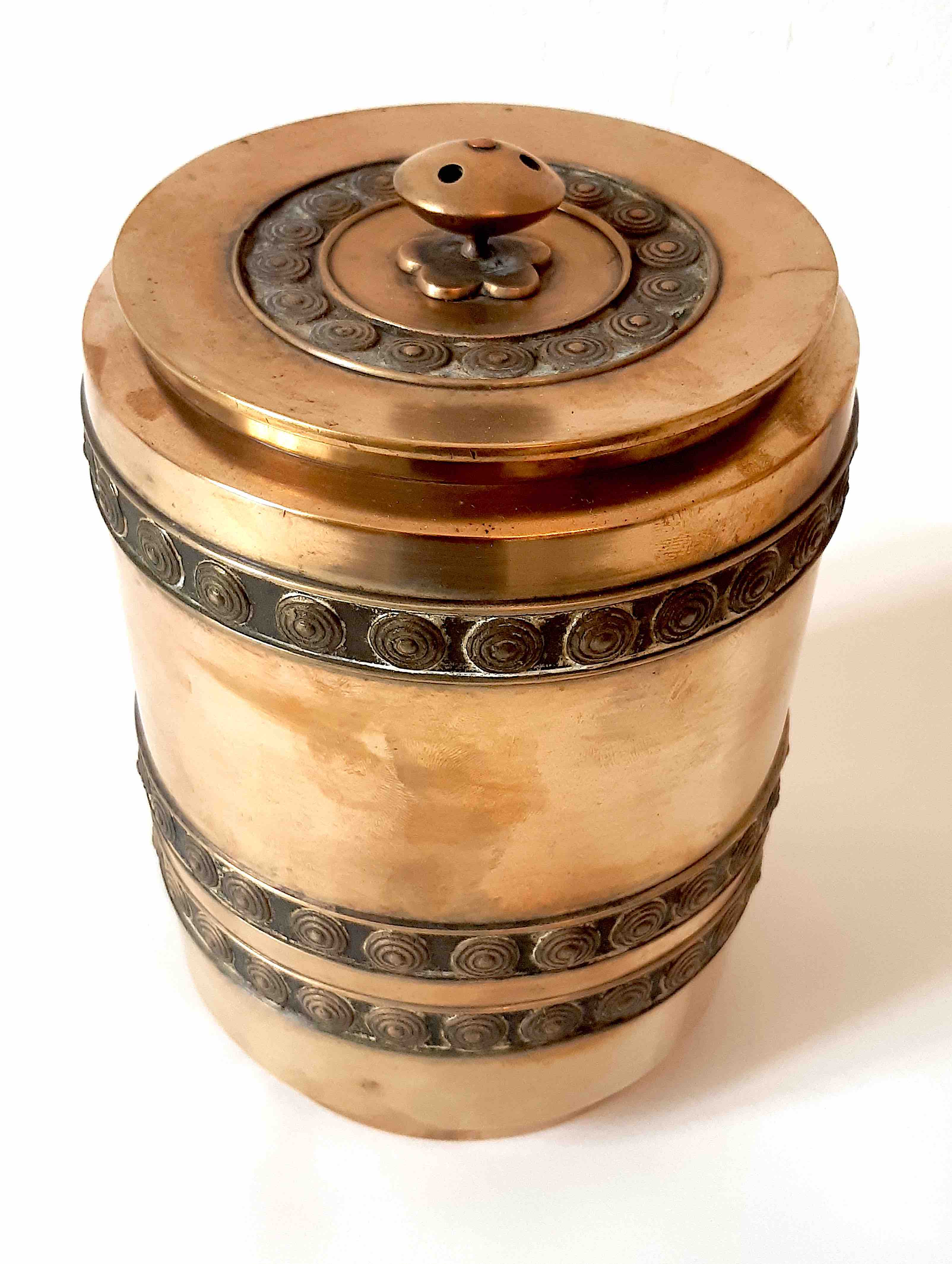 Brass jar with lid, oriental inspiration