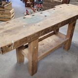 Solid oak carpenter's workbench